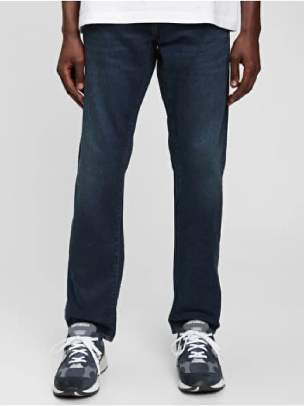 GAP Slim Straight Worn Dark Blue Denim Stretch Cotton Jeans